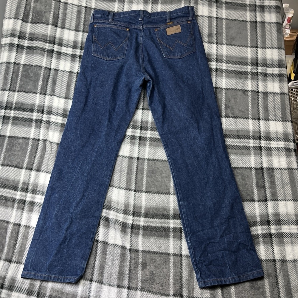 VTG Wrangler Jeans Mens 38x34 Blue Cowboy Cut 13MWZ Western Dark Wash